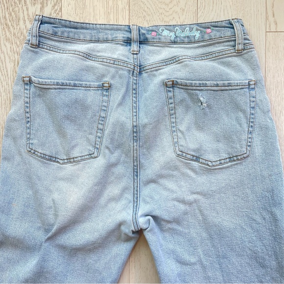 Sanrio My Melody Strawberry Lightwash Denim Straight Leg Jeans Kidcore Kawaii - Picture 8 of 16